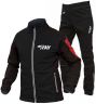 Лыжный разминочный костюм RAY, модель Pro Race (Man), цвет черный/красный размер 50 (L)