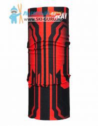 Лыжный баф Ray, цвет черный/красный, рисунок KIBER 1, размер универсальный