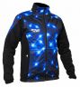 Куртка разминочная RAY, модель Pro Race принт (Kid), геометрия синий, размер 34 (рост 128-134 см)