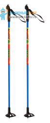 Палки для беговых лыж SportMaxim 75 см, цвет синий/желтый/красный
