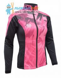 Куртка разминочная RAY, модель Pro Race принт (Woman), цвет розовый/черный, рисунок Strokes, размер 46 (M) 1