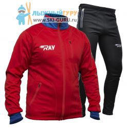 Лыжный костюм RAY, модель Star (Kid), цвет красный/синий красная молния, размер 34 (рост 128-134 см)