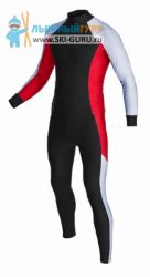 Лыжный гоночный комбинезон RAY, модель Race (Unisex), цвет черный/серо-голубой/красный размер 46 (S)