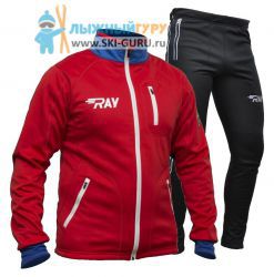 Лыжный костюм RAY, модель Star (Kid), цвет красный/синий белая молния, размер 34 (рост 128-134 см)