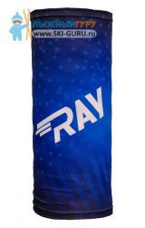 Лыжная труба (баф) Ray, цвет синий, рисунок Маленькие снежинки, размер универсальный