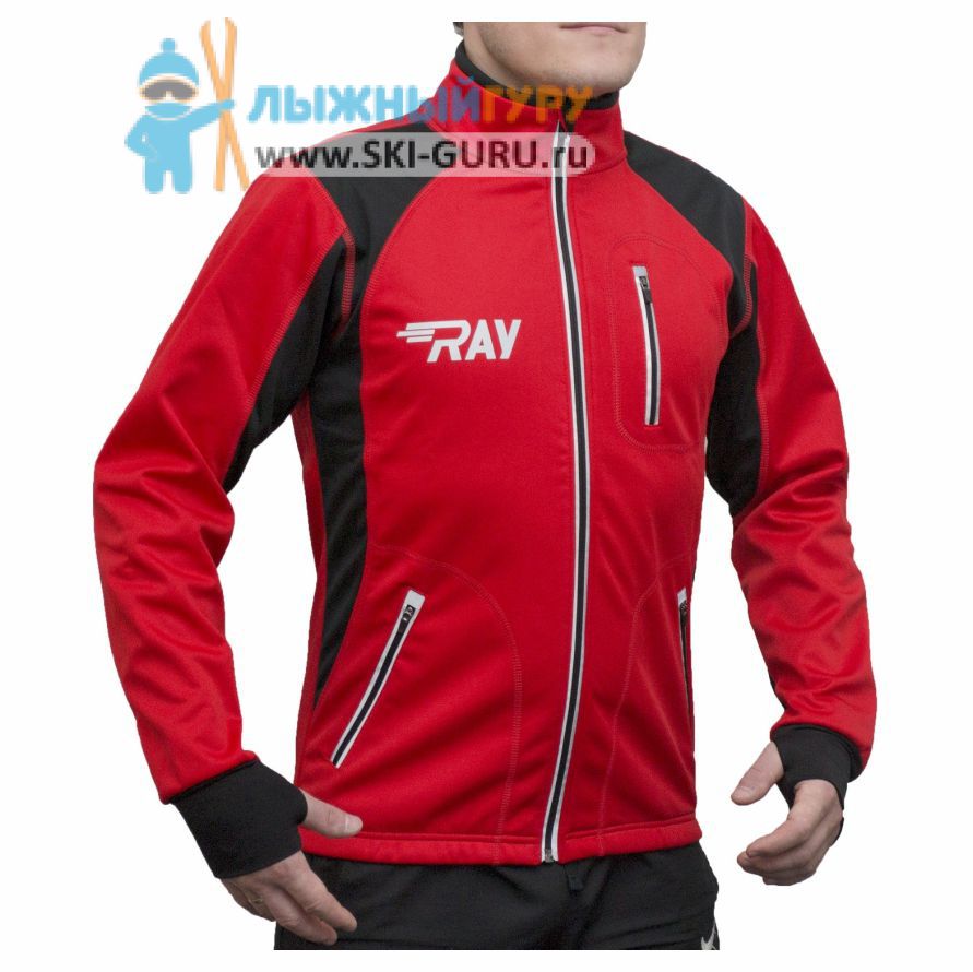 Куртка разминочная RAY, модель Star (Kid), цвет красный/черный, размер 38 (рост 140-146 см)