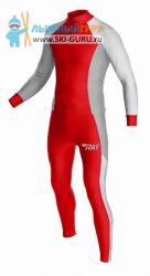 Лыжный гоночный комбинезон RAY, модель Race (Unisex), цвет красный/белый/серый размер 46 (S)
