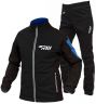 Лыжный разминочный костюм RAY, модель Pro Race (Boy), цвет черный/синий, размер 40 (рост 146-152 см)