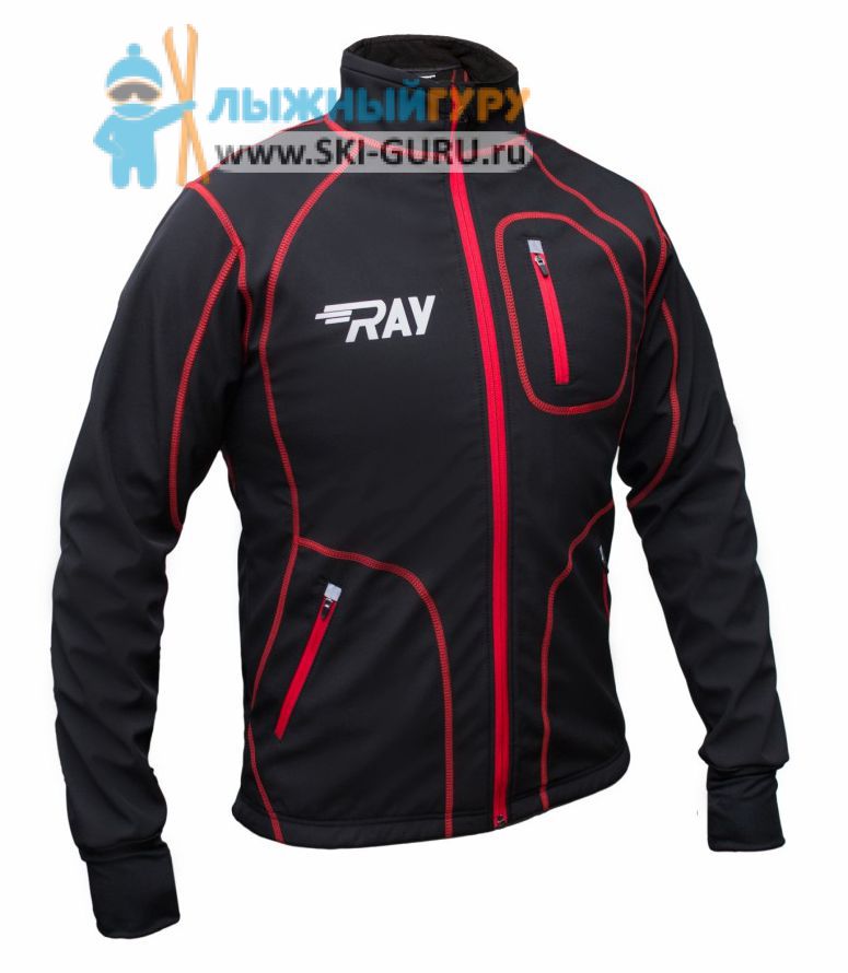 Куртка разминочная RAY, модель Star (Unisex), цвет черный/черный размер 48 (M)
