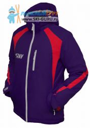Куртка утеплённая RAY, модель Патриот (Unisex), цвет фиолетовый/красный светоотражающая молния, размер 48 (M)