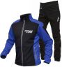 Лыжный разминочный костюм RAY, модель Race (Unisex), цвет черный/синий размер 50 (L)