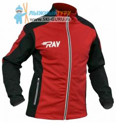 Куртка разминочная RAY, модель Pro Race (Boy), цвет красный/черный, размер 38 (рост 140-146 см)