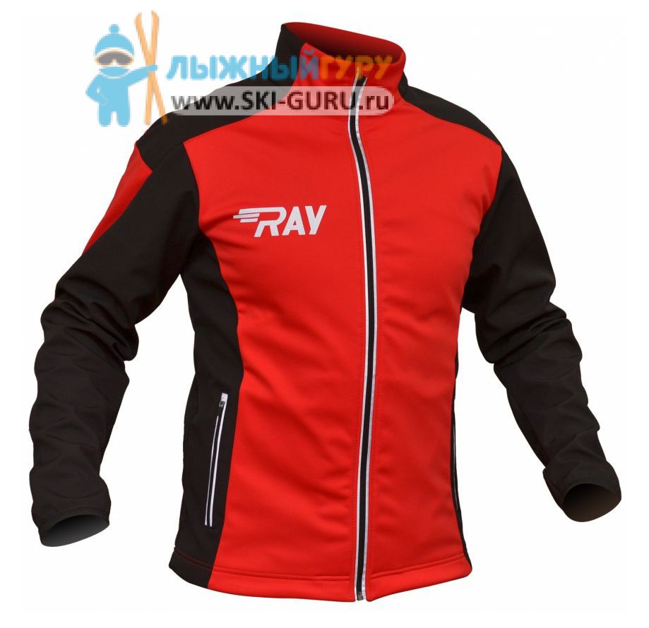 Куртка разминочная RAY, модель Race (Unisex), цвет красный/черный размер 48 (M)