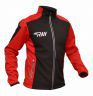 Куртка разминочная RAY, модель Race (Unisex), цвет черный/красный размер 58 (4XL)