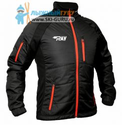 Куртка утеплённая RAY, модель Outdoor (Kid), цвет черный/красный, размер 36 (рост 135-140 см)