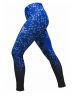 Спортивные лосины беговые компрессионные RAY, Модель 6 (Woman), принт геометрия синий, размер 50 (XL)