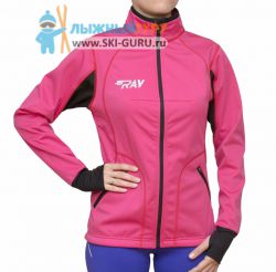 Куртка разминочная RAY, модель Star (Girl), цвет малиновый/черный, размер 40 (рост 146-152 см)