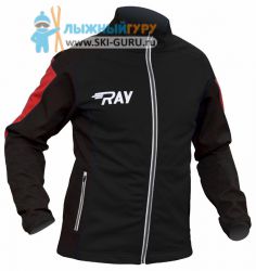 Куртка разминочная RAY, модель Pro Race (Man), цвет черный/красный размер 48 (M)