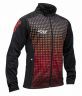 Лыжная разминочная куртка RAY, модель Pro Race принт (Man), цвет черный/красный размер 46 (S)