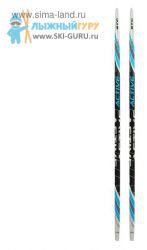 Беговые лыжи STC 195 см (без креплений), цвет черный/синий/белый, рисунок Active