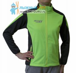 Куртка разминочная RAY, модель Race (Kid), цвет салатовый/черный, размер 36 (рост 135-140 см)