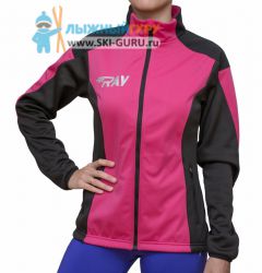 Куртка разминочная RAY, модель Pro Race (Girl), цвет малиновый/черный, размер 34 (рост 128-134 см)