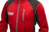 Разминочная куртка RAY WS модели STAR красно-черного цвета с красным швом