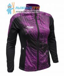 Куртка разминочная RAY, модель Pro Race (Woman), фиолетовая принт, размер 50 (XL)