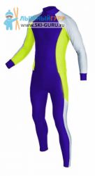 Лыжный гоночный комбинезон RAY, модель Race (Unisex), цвет фиолетовый/серо-синий/желтый размер 46 (S)
