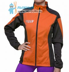 Куртка разминочная RAY, модель Pro Race (Woman), цвет оранжевый/черный, размер 50 (XL)