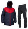Теплый лыжный костюм RAY, Экип темно-синий/красный (штаны с кантом) размер 44 (XS)
