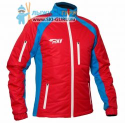 Куртка утеплённая RAY, модель Outdoor (Unisex), цвет красный/синий/белый, размер 42 (XXS)