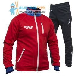 Лыжный костюм RAY, модель Star (Kid), цвет красный/синий белая молния (штаны с кантом), размер 38 (рост 140-146 см)