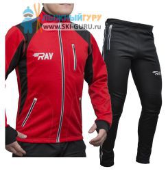 Лыжный костюм RAY, модель Star (Kid), цвет красный/черный, размер 34 (рост 128-134 см)