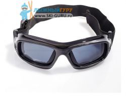 Лыжные очки "Koestler" KO-013, линзы и оправа чёрные