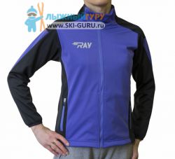 Куртка разминочная RAY, модель Race (Kid), цвет фиолетовый/черный, размер 36 (рост 135-140 см)