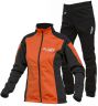 Лыжный разминочный костюм RAY, модель Pro Race (Girl), цвет оранжевый/черный, размер 34 (рост 128-134 см)