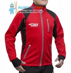 Куртка разминочная RAY, модель Star (Unisex), цвет красный/черный размер 58 (4XL)