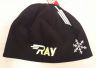 Лыжная шапка RAY, термобифлекс, цвет черный/белый/неоновый, рисунок Снежинка, размер L