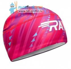 Лыжная шапка Ray, модель Race (Unisex), цвет розовый/фиолетовый, рисунок Flow, размер M