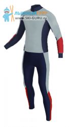 Лыжный гоночный комбинезон RAY, модель Race (Unisex), цвет серый/темно-синий/красный размер 46 (S)