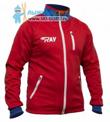 Куртка разминочная RAY, модель Star (Kid), цвет красный/синий белая молния, размер 34 (рост 128-134 см)